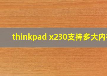 thinkpad x230支持多大内存